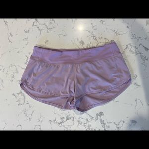 Lululemon Speed Up Running Shorts 2.5” Dusty Dawn Lavender EUC 10
